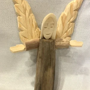Sale Larry Jacquez Angel With Carved Wings Ornament