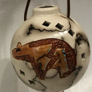 Best Gina Arrighetti Bear On Horse Hair Round Ornament