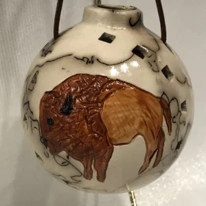 Online Gina Arrighetti Buffalo On Horse Hair Round Ornament