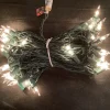Flash Sale A Christmas Clear White Incandescent 100 Light Set, Green Wire