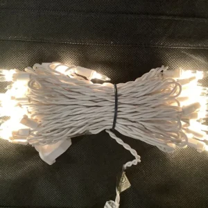 Flash Sale A Christmas Clear White Incandescent 50 Light Set White Wire
