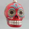 Flash Sale KSA Day Of The Dead Glass Skull -Red