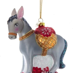 Best Kurt Adler Donkey With Poinsettia