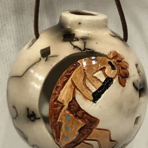 Best Sale Gina Arrighetti Kokopelli On Horse Hair Round Ornament