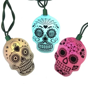 Online A Christmas Led Color Changing Sugar Skull Light Set