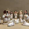 Fashion A Christmas Mexican Clay Nativity - White