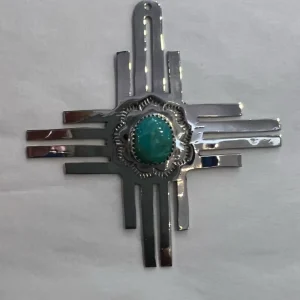 Clearance Curtis Benavidez Silver Zia With Turquoise